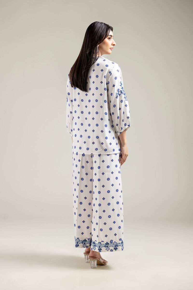 Embroidered | Viscose Crepe | Short White Blouse | USD 40.00