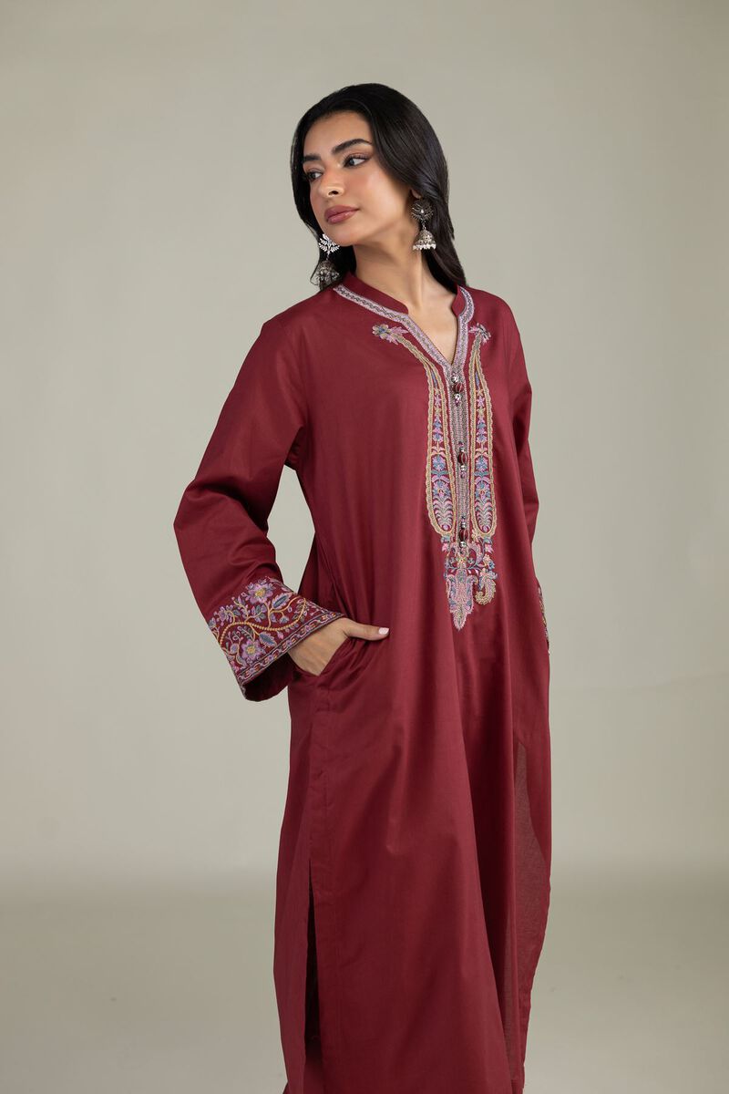 Embroidered | Cambric | Floral Cambric Kurta | USD 35.00