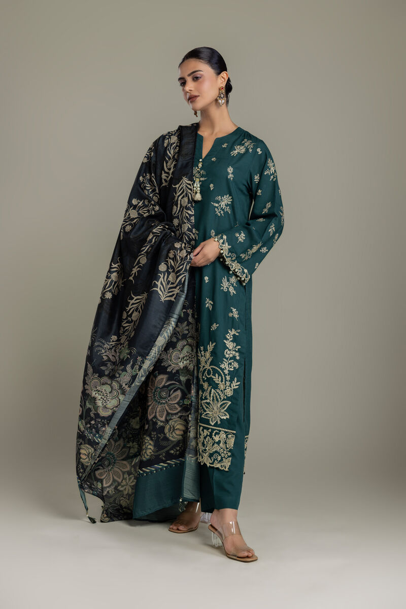 Embroidered | Polyester Silk | Silk Floral Dupatta | USD 35.00
