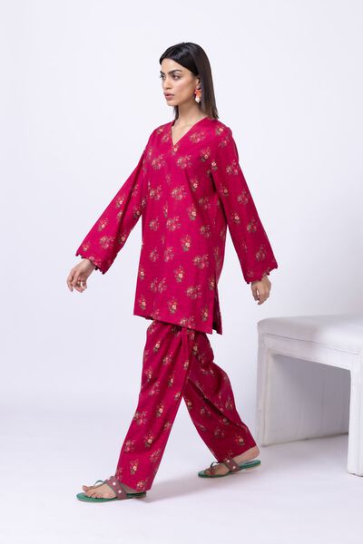 Printed | Crosshatch Poplin | Pants | USD 10.00
