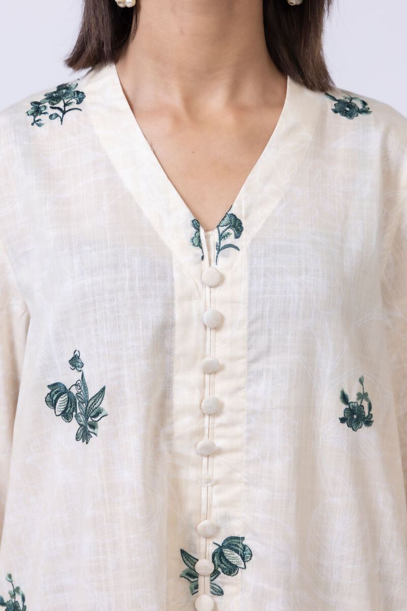 Embroidered | Crosshatch Poplin | Kurta | null