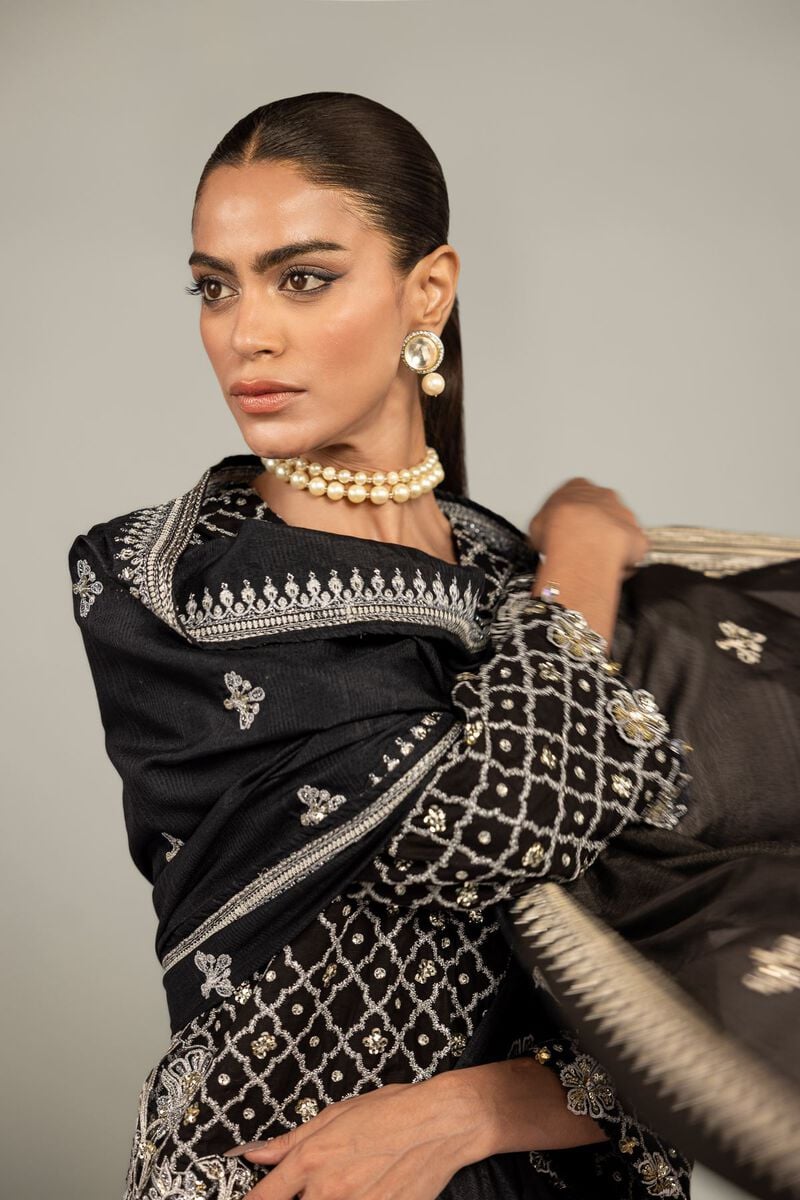 Raw Silk | Black Co-ord Set | USD 155.00