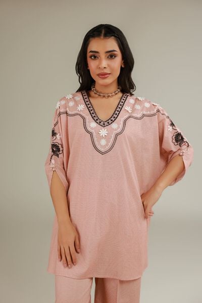 Embroidered | Cotton Dobby | Floral Cotton Kurta | USD 35.00