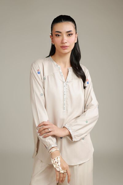 Embroidered | Viscose Crepe | Tunic | USD 35.00