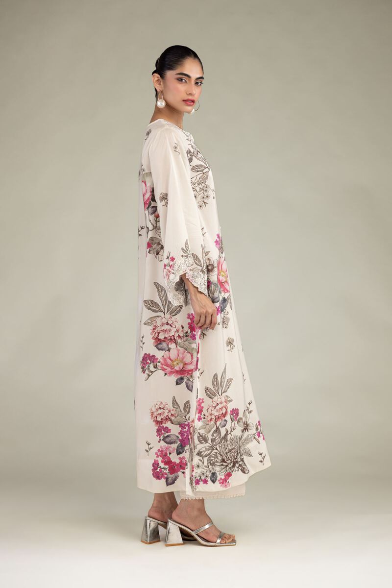 Embroidered | Blended Viscose | Floral Long Kurta | USD 70.00