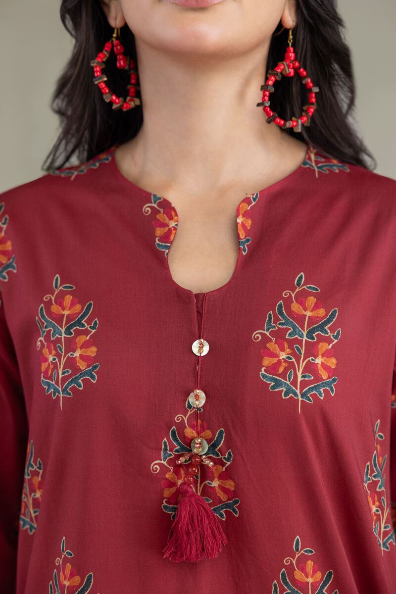 Printed | Cambric | Floral Cambric Kurta | USD 40.00