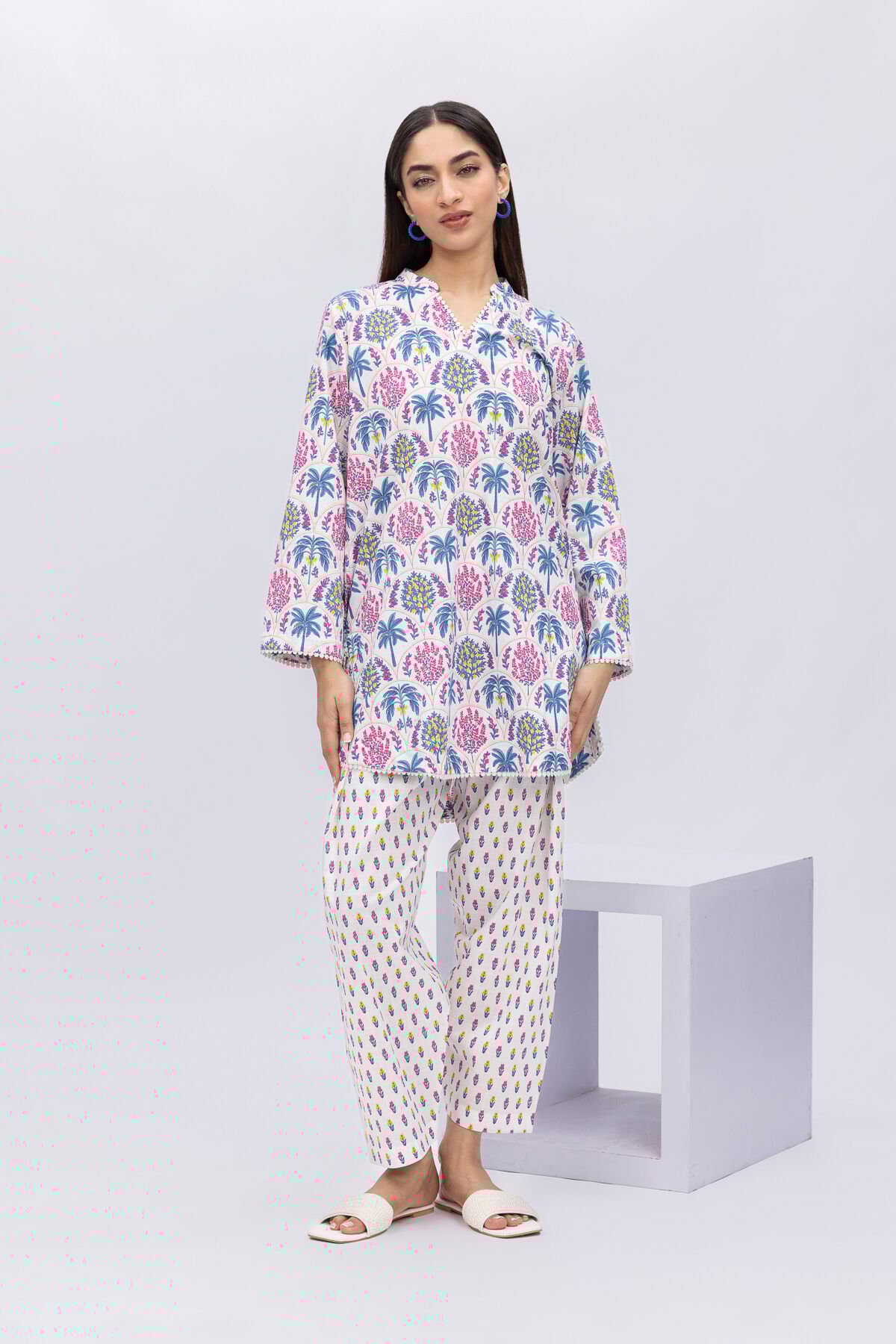 Printed Pakistani Kurta Shalwar For Women | Khaadi USA