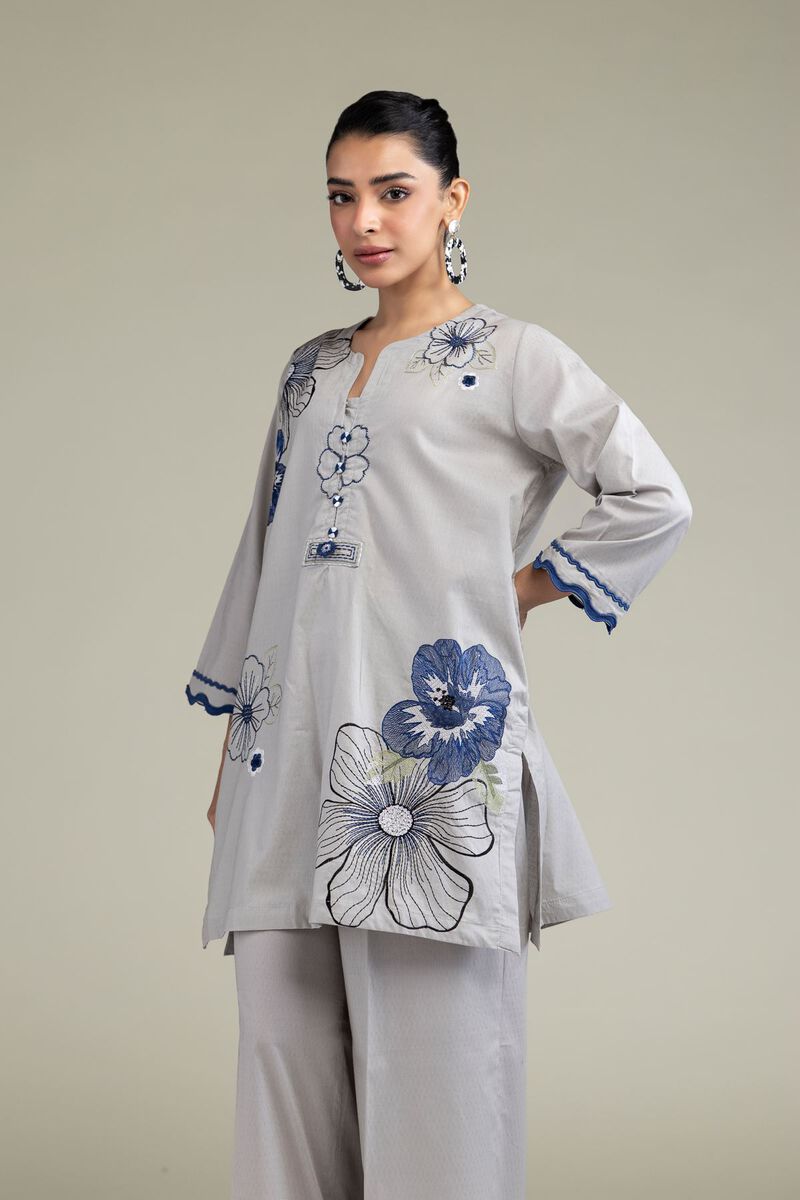 Embroidered | Cotton Dobby | Floral Cotton Kurta | USD 35.00