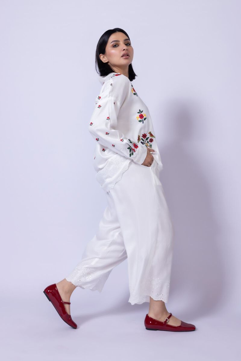 Embroidered | Viscose Crepe | Blouse | null