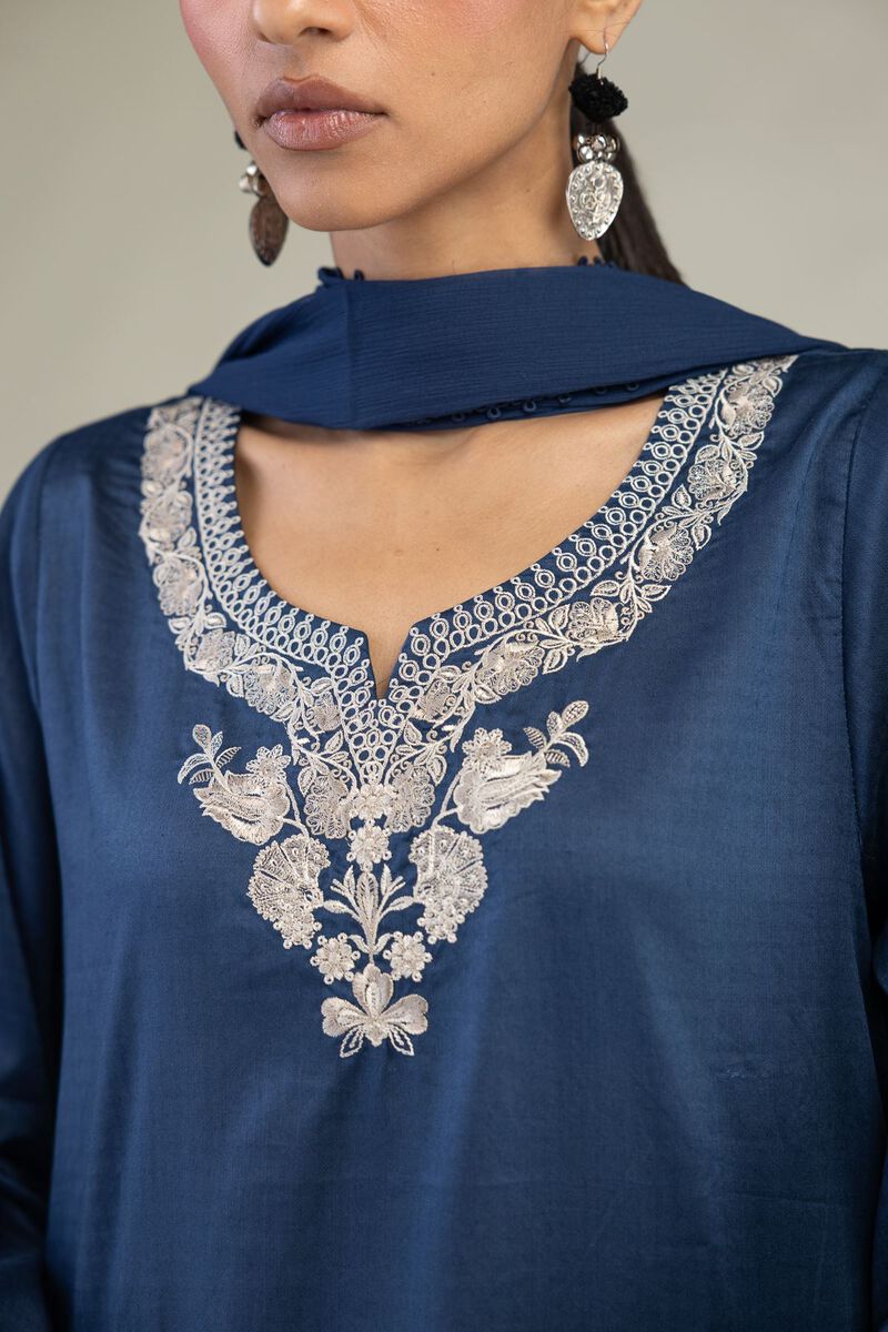 Embroidered | Dobby | Tailored 3-Piece Dress | USD 80.00