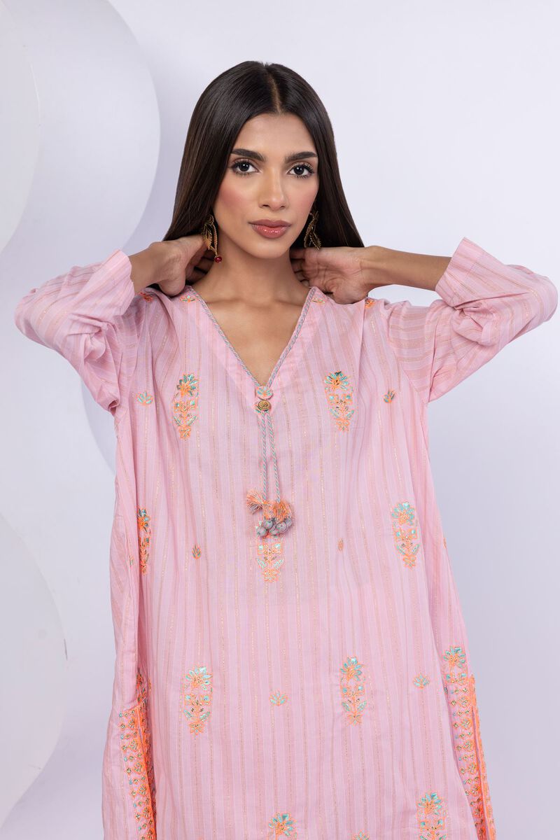 Embroidered | Lurex Stripes | Kurta | USD 20.00