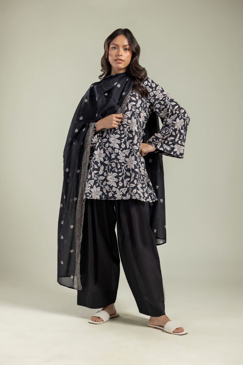 Printed | Lawn | Black Lawn Dupatta | USD 25.00