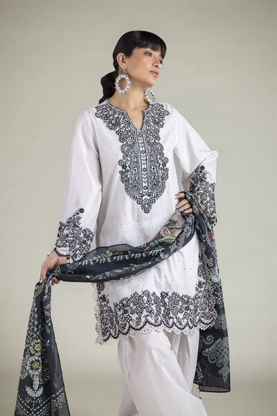 Embroidered | Cambric | Cambric Tailored 3-Piece | USD 80.00