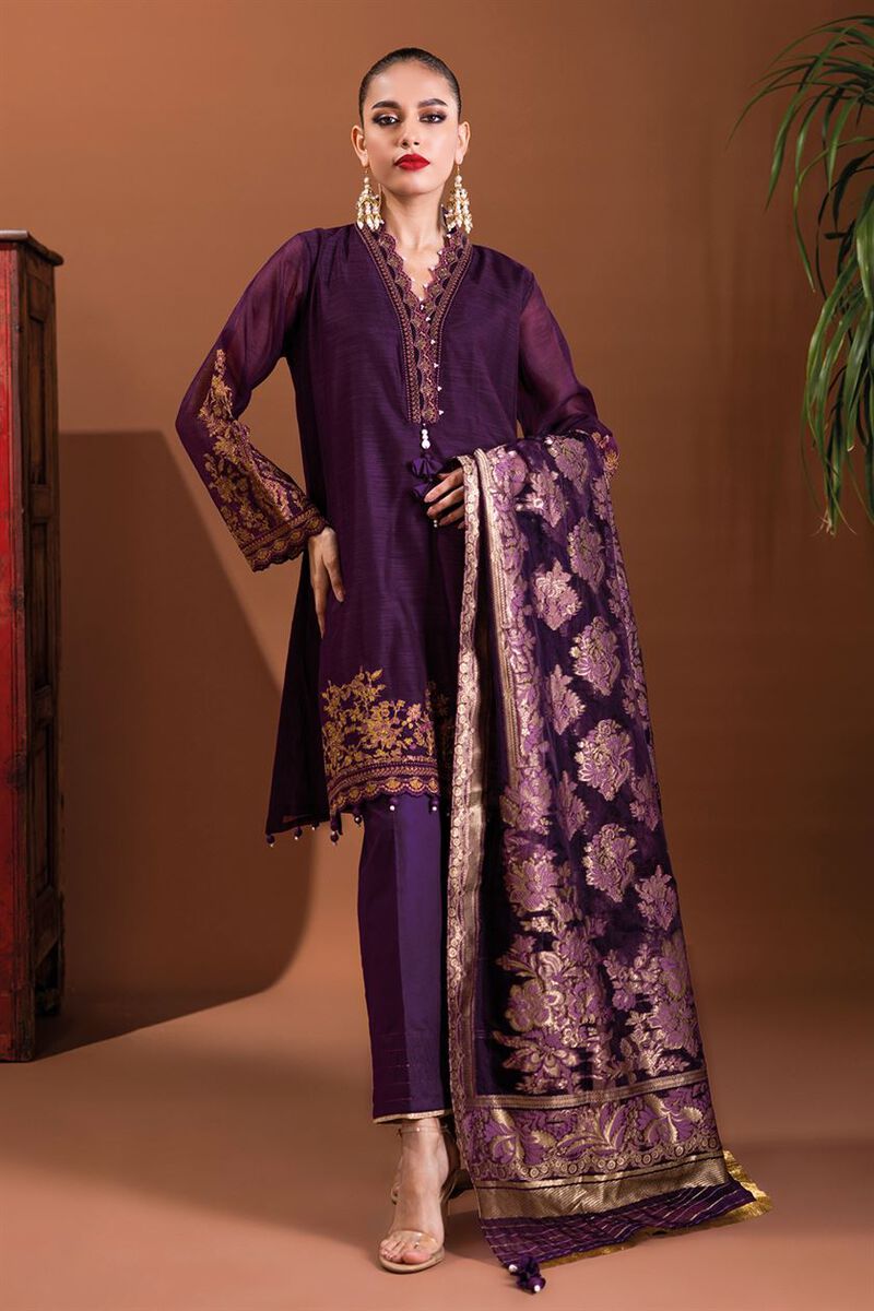 Embroidered | Polyester Organza | Fabrics 3 Piece | null