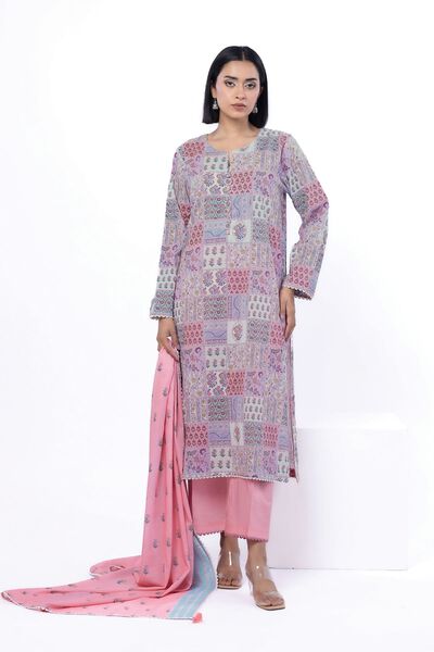 Printed | Cotton | Tailored 3 Piece | USD 22.50