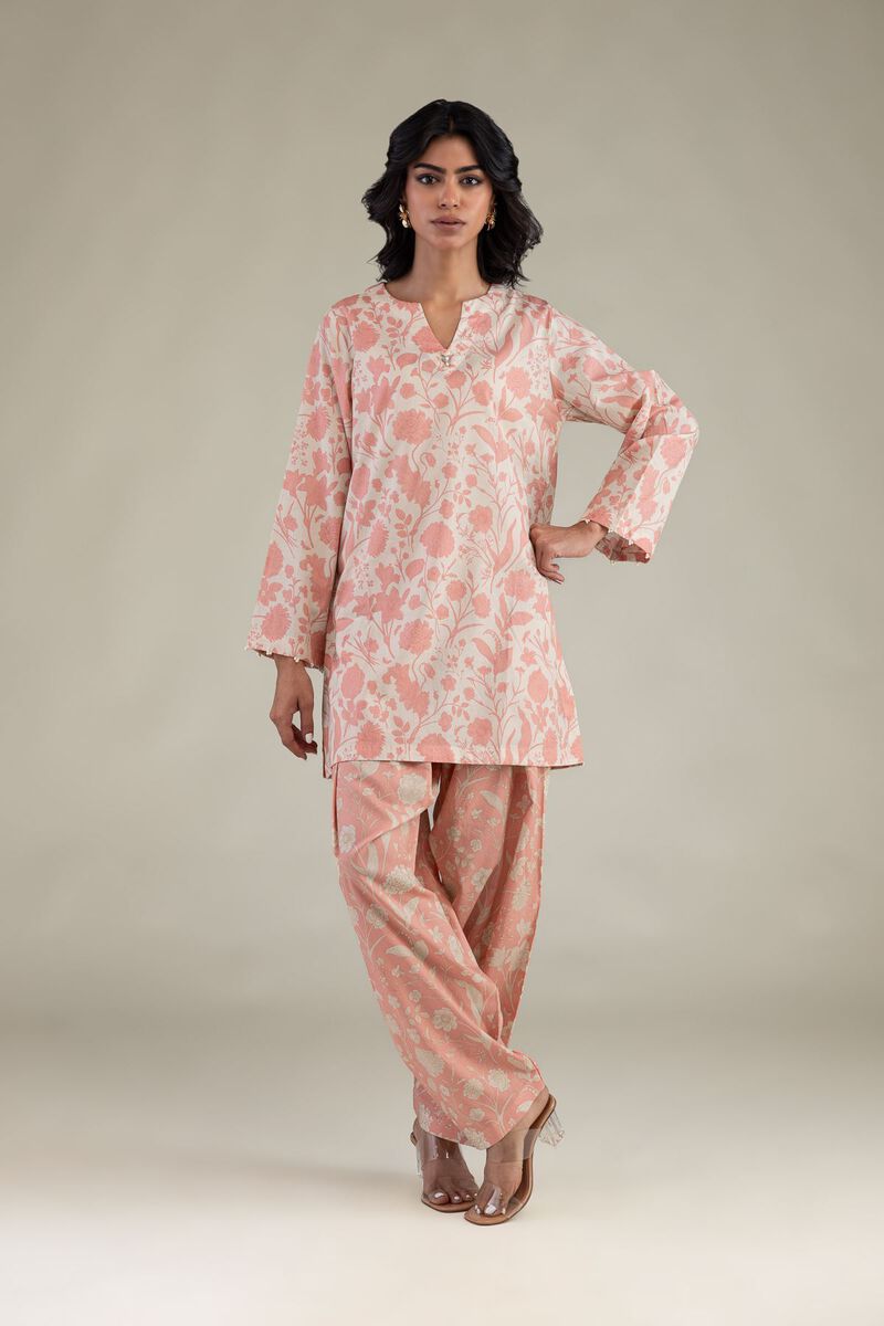 Embroidered | Cambric | Floral Peach Shalwar | USD 15.00