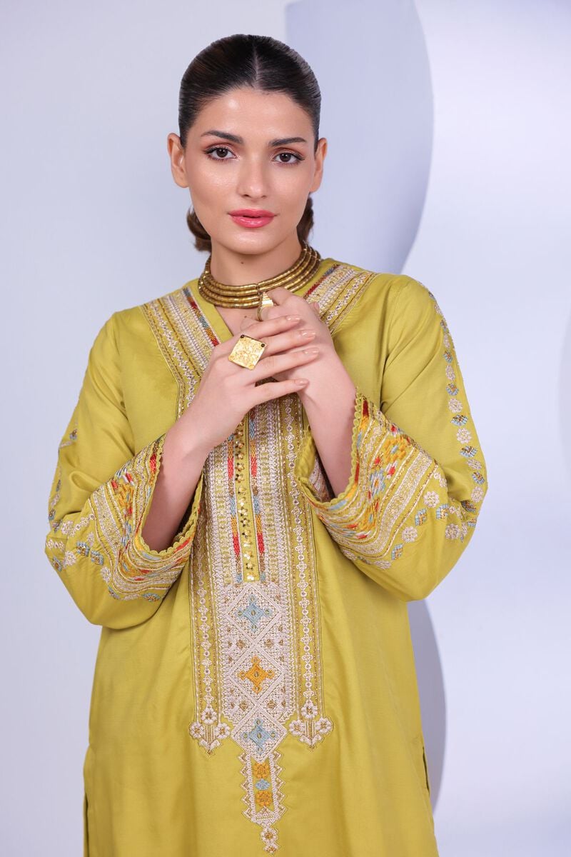 Embroidered | Russian Raw Silk | Kurta | USD 25.00