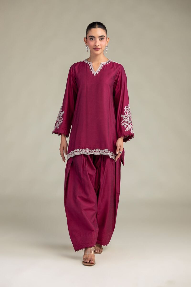 Printed | Raw Silk | Solid Silk Shalwar | USD 30.00