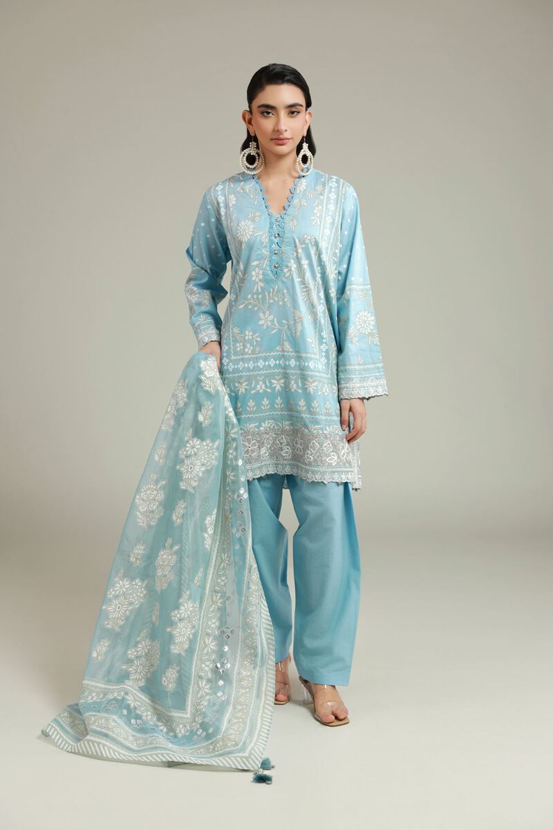 Embroidered | Cambric | Tailored 3-piece Set | USD 85.00