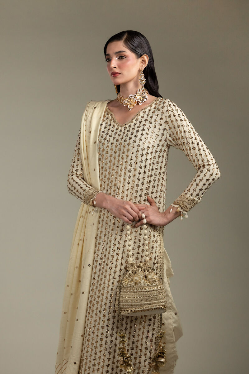 Embroidered | Raw Silk | 3-Piece Co-ord Set | USD 200.00