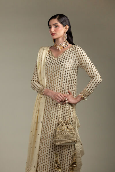 Embroidered | Raw Silk | 3-Piece Co-ord Set | USD 200.00