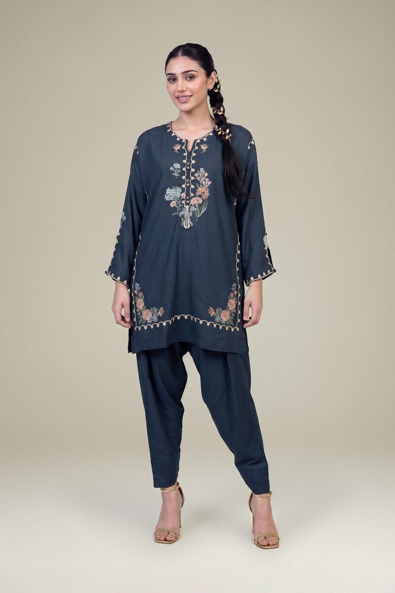 Embroidered | Raw Silk | Silk Solid Pants | USD 35.00
