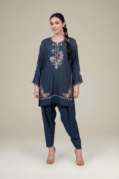 Embroidered | Raw Silk | Silk Solid Pants | USD 35.00
