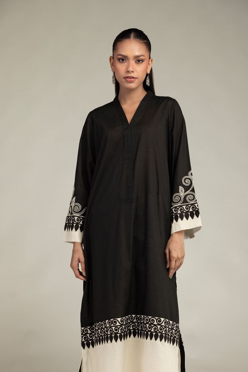 Embroidered | Cotton Dobby | Long Cotton Kurta | USD 45.00
