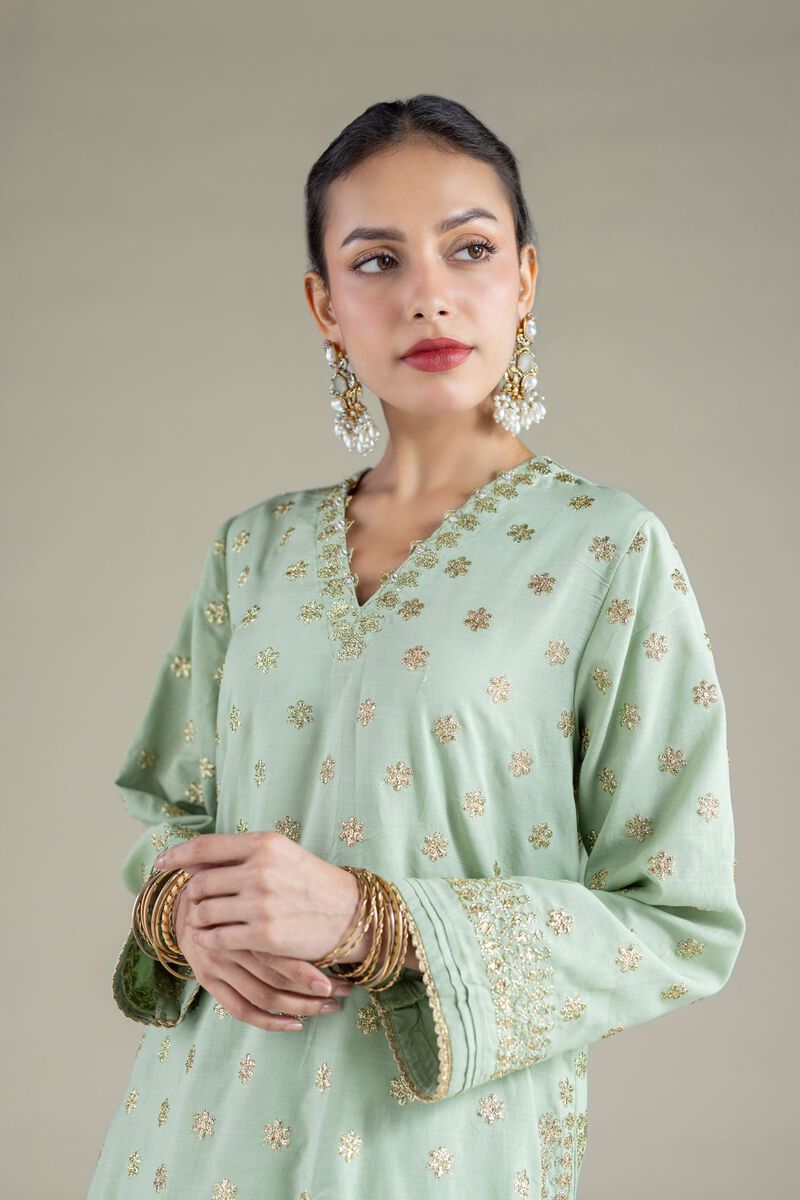 Embroidered | Raw Silk | Kurta | USD 60.00