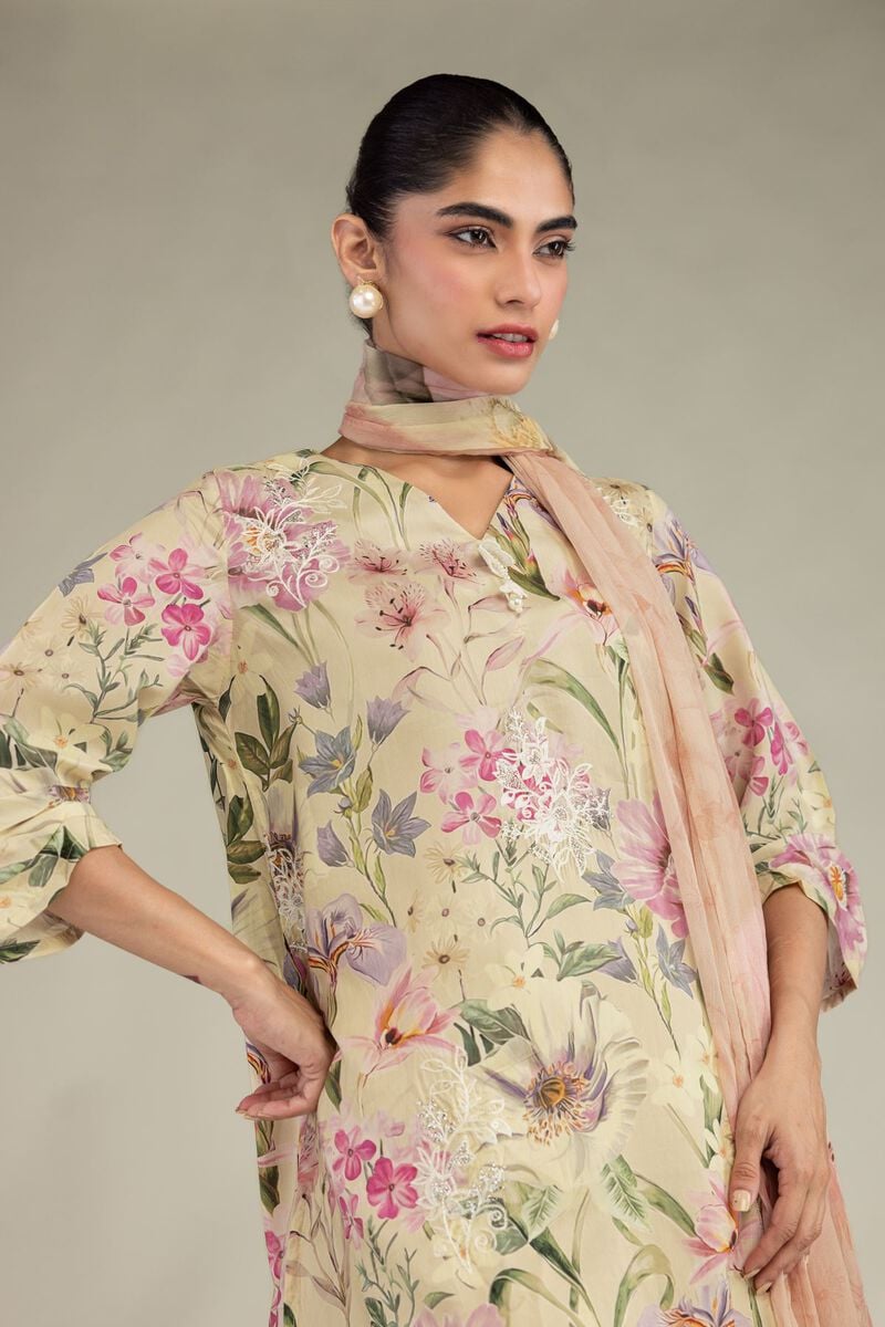 Embroidered | Chiffon | Floral Chiffon Dupatta | USD 30.00