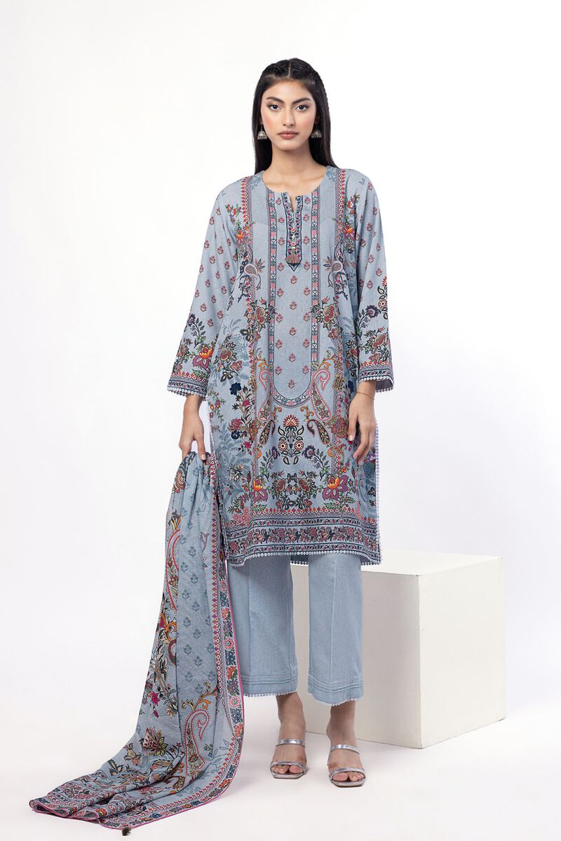 Printed | Karandi | Tailored 3 Piece | USD 50.00