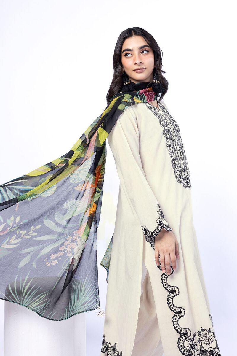 Embroidered | Cotton Dobby | Tailored 3 Piece | USD 75.00