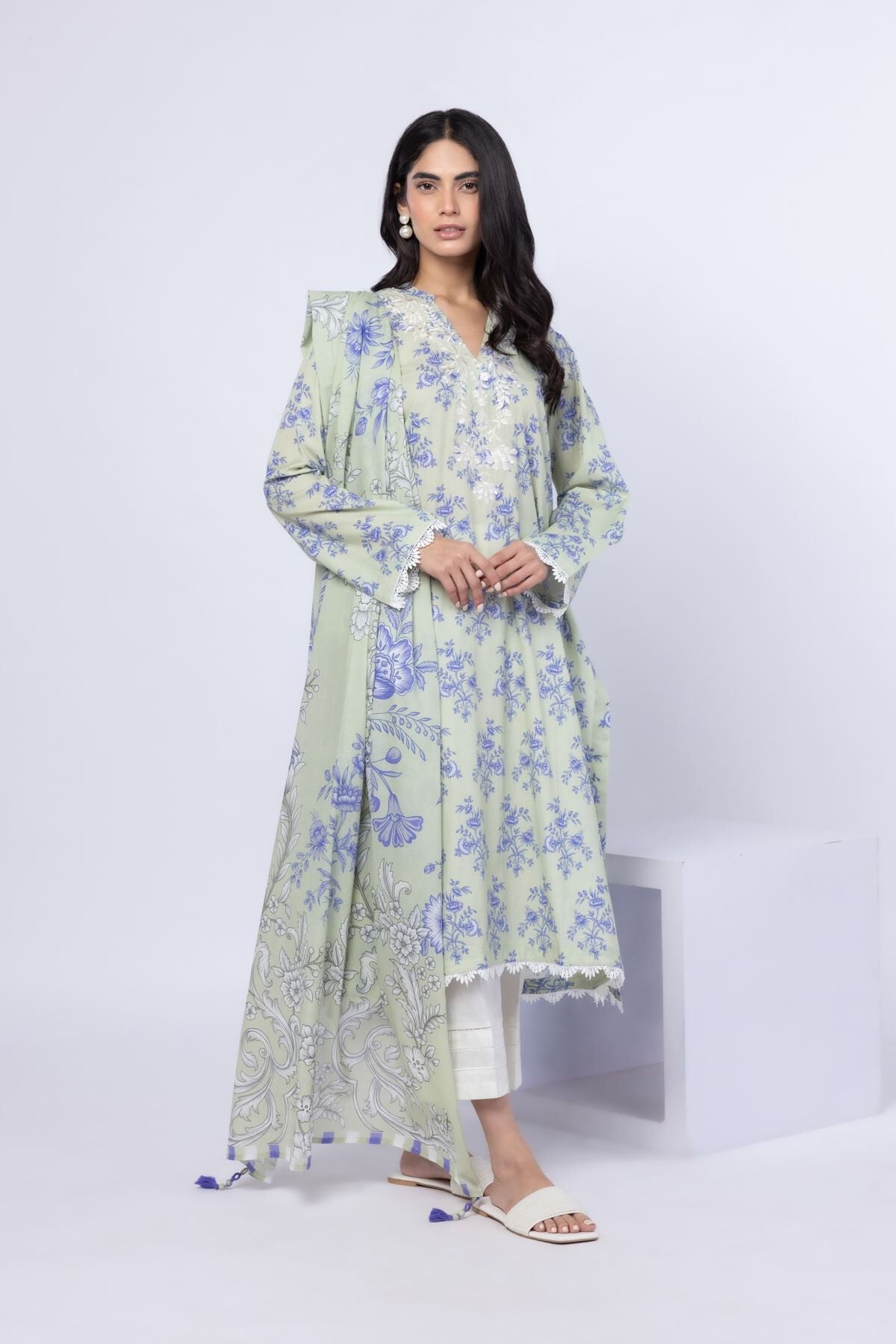 Buy Dupatta | 0.0 N/A | 25-05E58-02SA-VG_MULTI | Khaadi United States