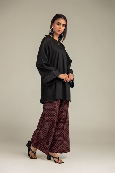 Printed | Cambric | Maroon Cambric Pants | USD 30.00