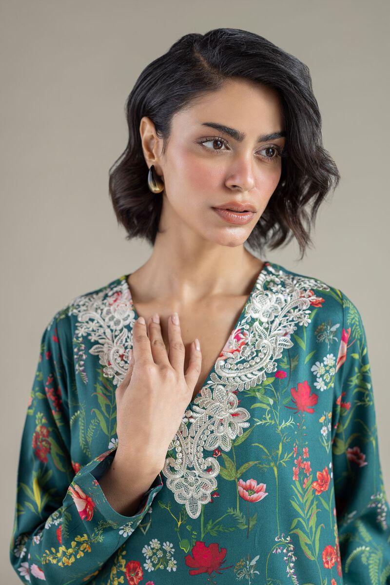 Embroidered | Marina | Floral Longline Kurta | USD 25.00