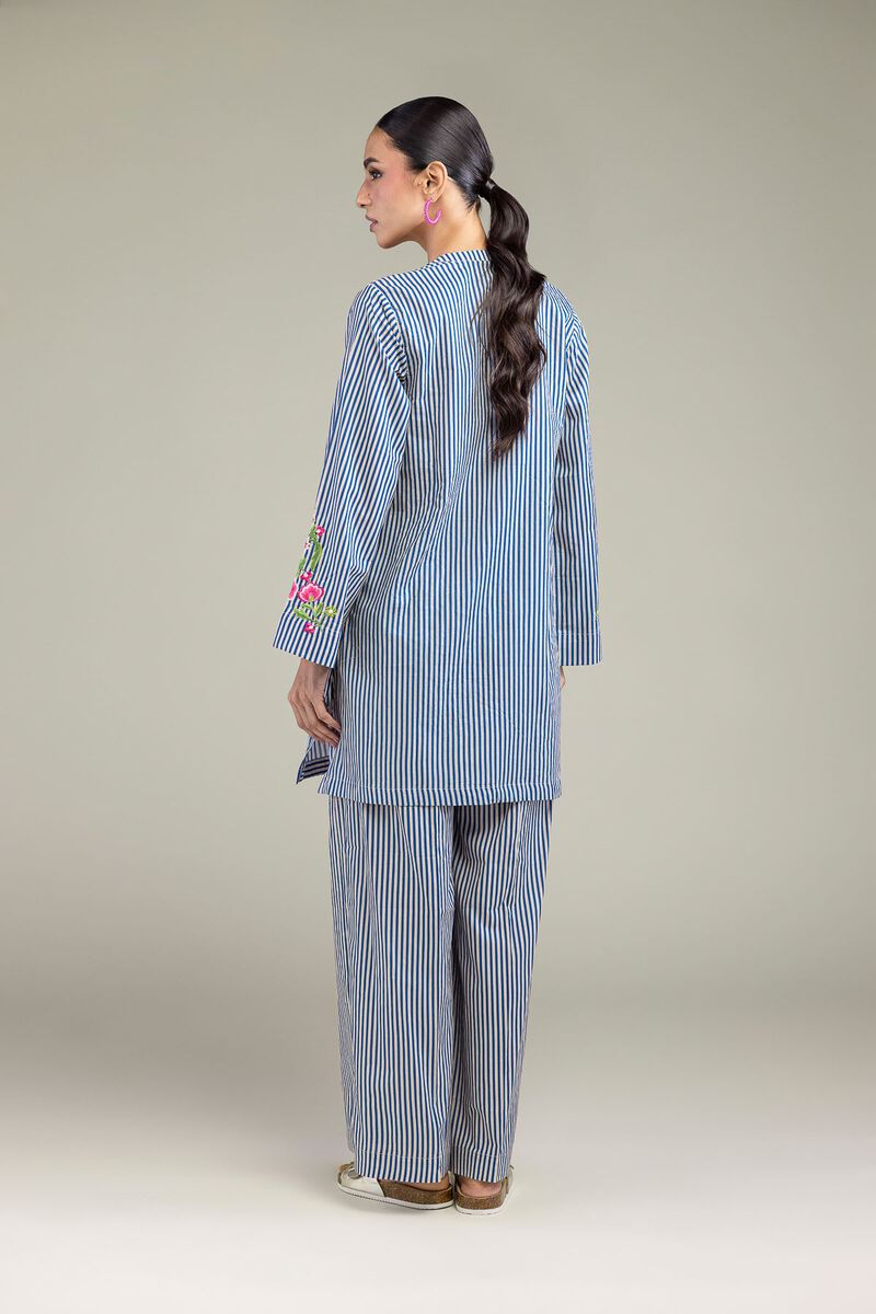 Embroidered | Cambric | Blue Floral Kurta | USD 24.50