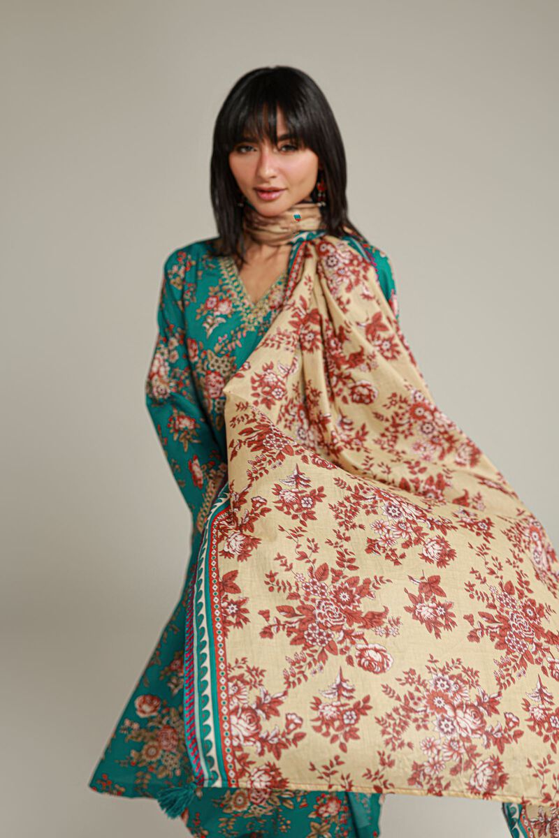 Embroidered | Lawn | Floral Lawn Dupatta | USD 25.00