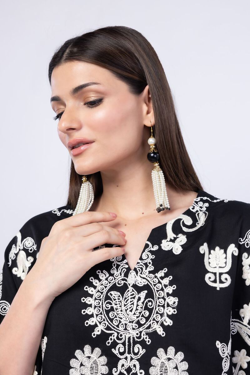 Embroidered | Crosshatch Raw Silk | Kurta | USD 45.00