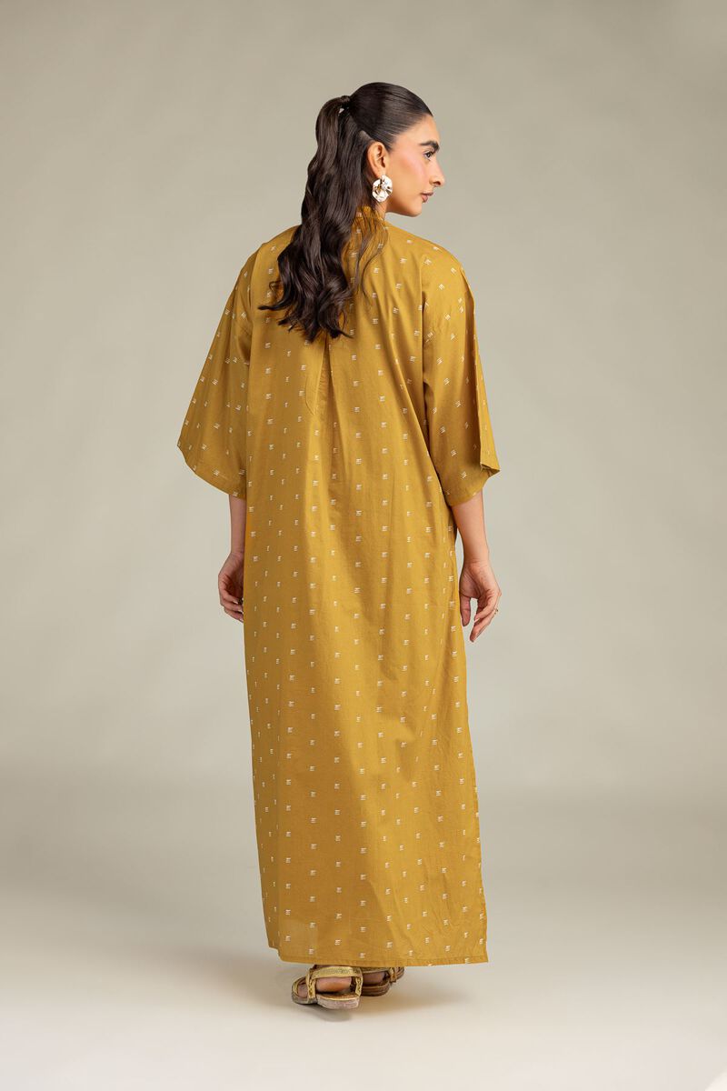 Printed | Cambric | Long Mustard Kurta | USD 35.00