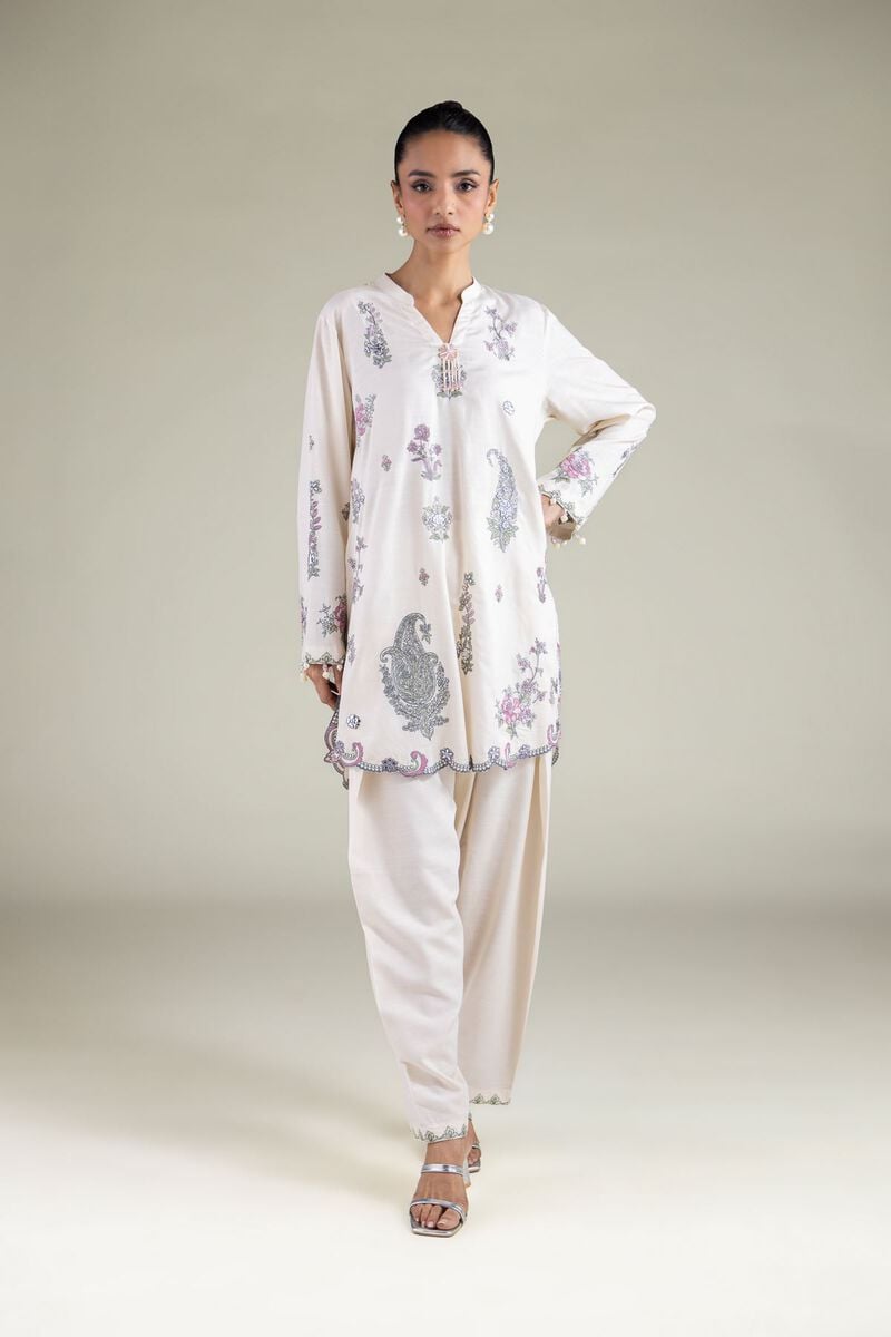 Embroidered | Raw Silk | Kurta | USD 65.00