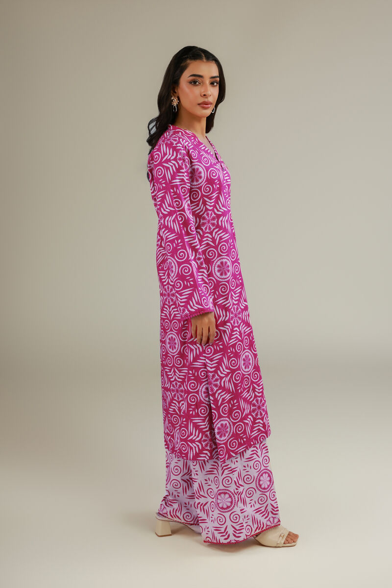 Printed | Textured Cotton | Long V-Neck Kurta | USD 15.00