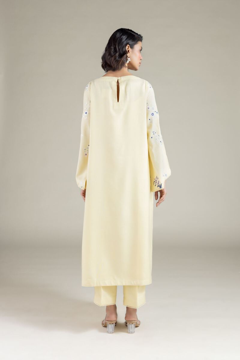 Embroidered | Heavy Blended Viscose | Floral Longline Kurta | USD 40.00