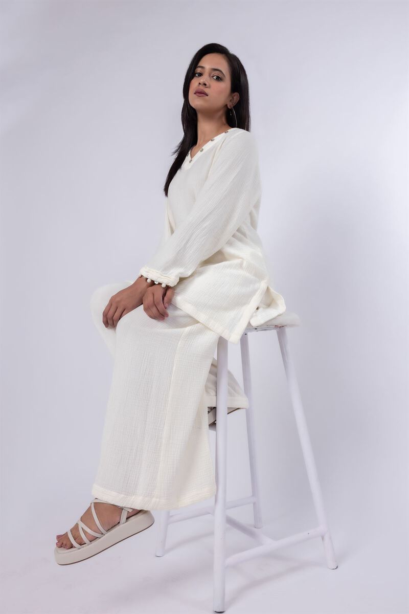 Dyed | Cheese Cloth | Kurta | USD 20.00