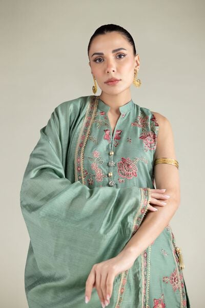 Embroidered | Cotton Net | Dupatta | USD 35.00