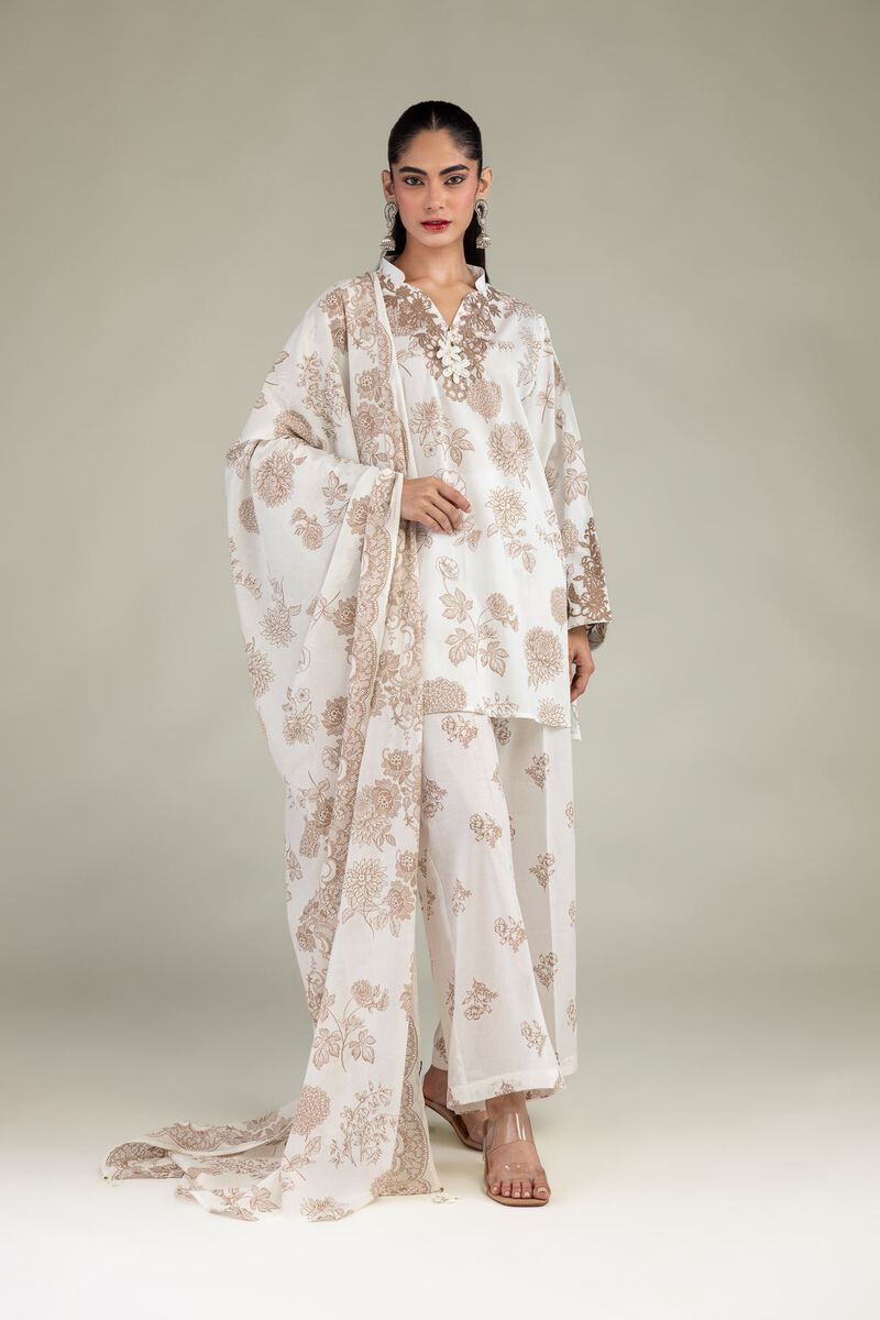 Embroidered | Lawn | Floral Lawn Dupatta | USD 25.00