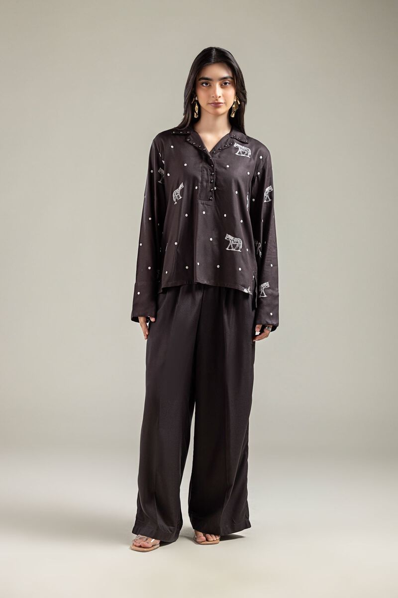 Embroidered | Viscose Crepe | Blouse | USD 40.00