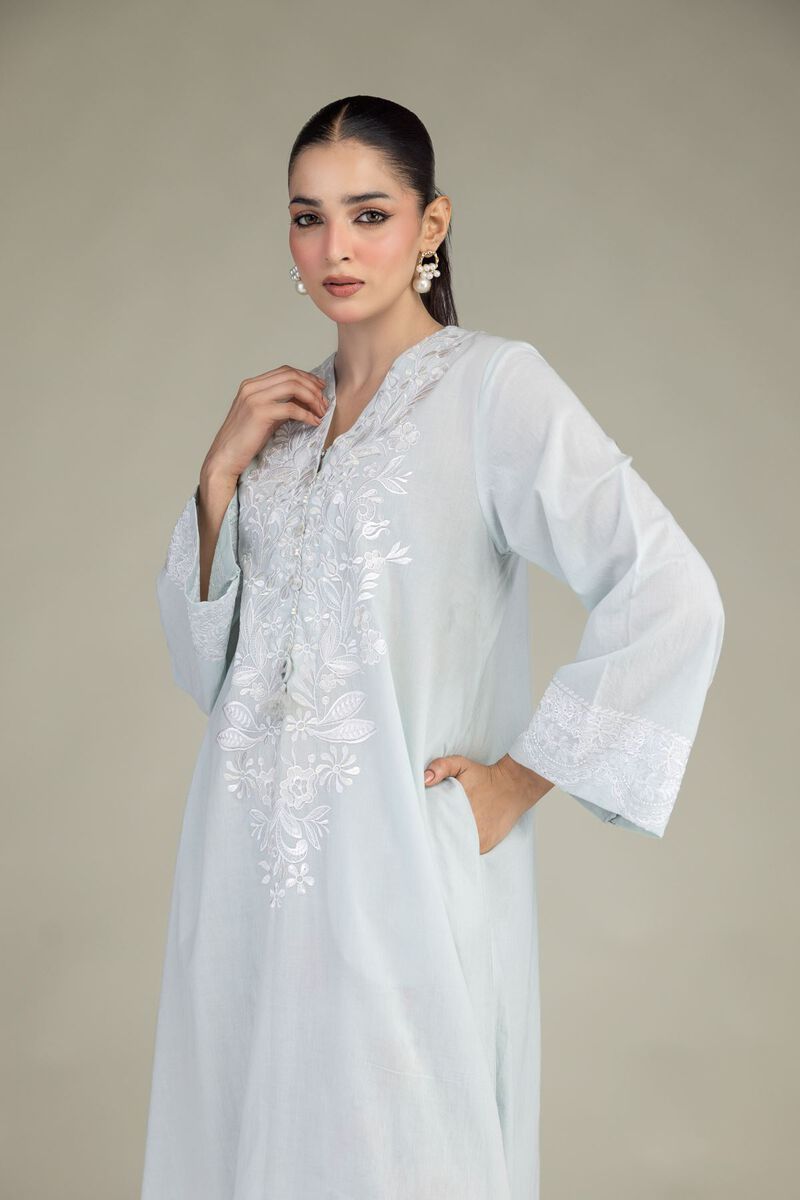 Embroidered | Cambric | Tailored 2-Piece Set | USD 55.00