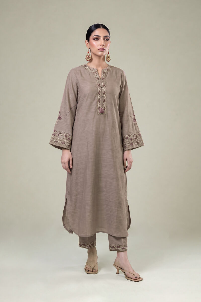 Embroidered | Light Khaddar | Longline Embroidered Kurta | USD 55.00