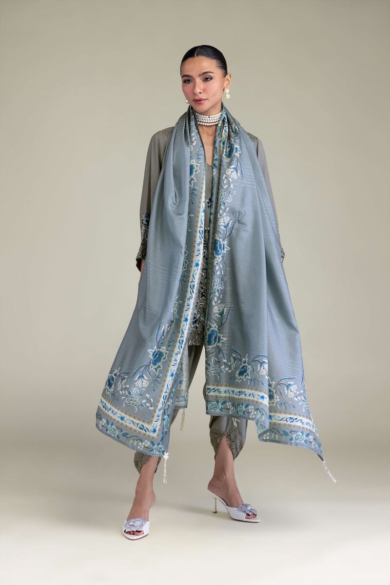 Embroidered | Polyester Silk | Floral Silk Dupatta | USD 30.00