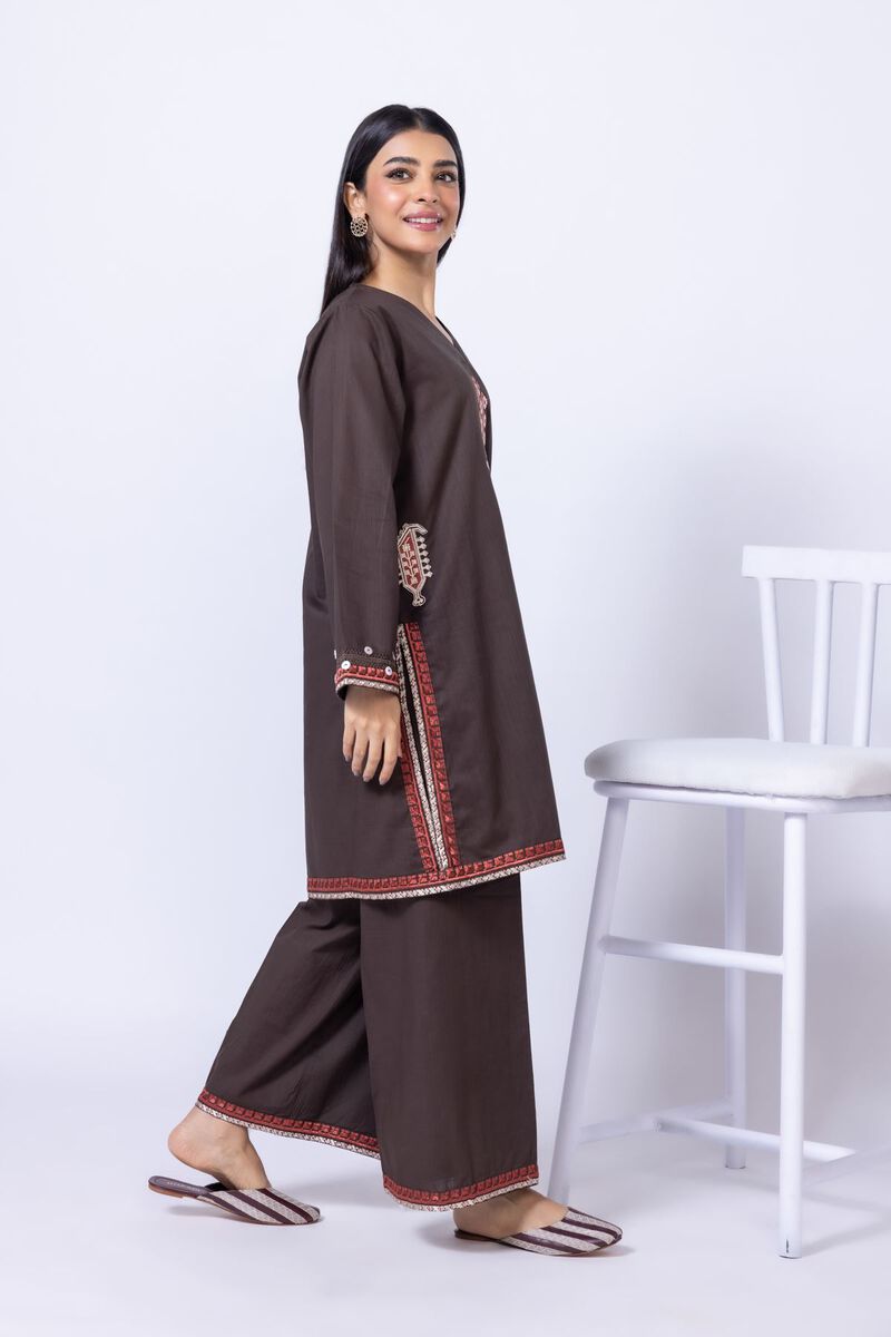 Embroidered | Crosshatch Poplin | Pants | USD 6.00